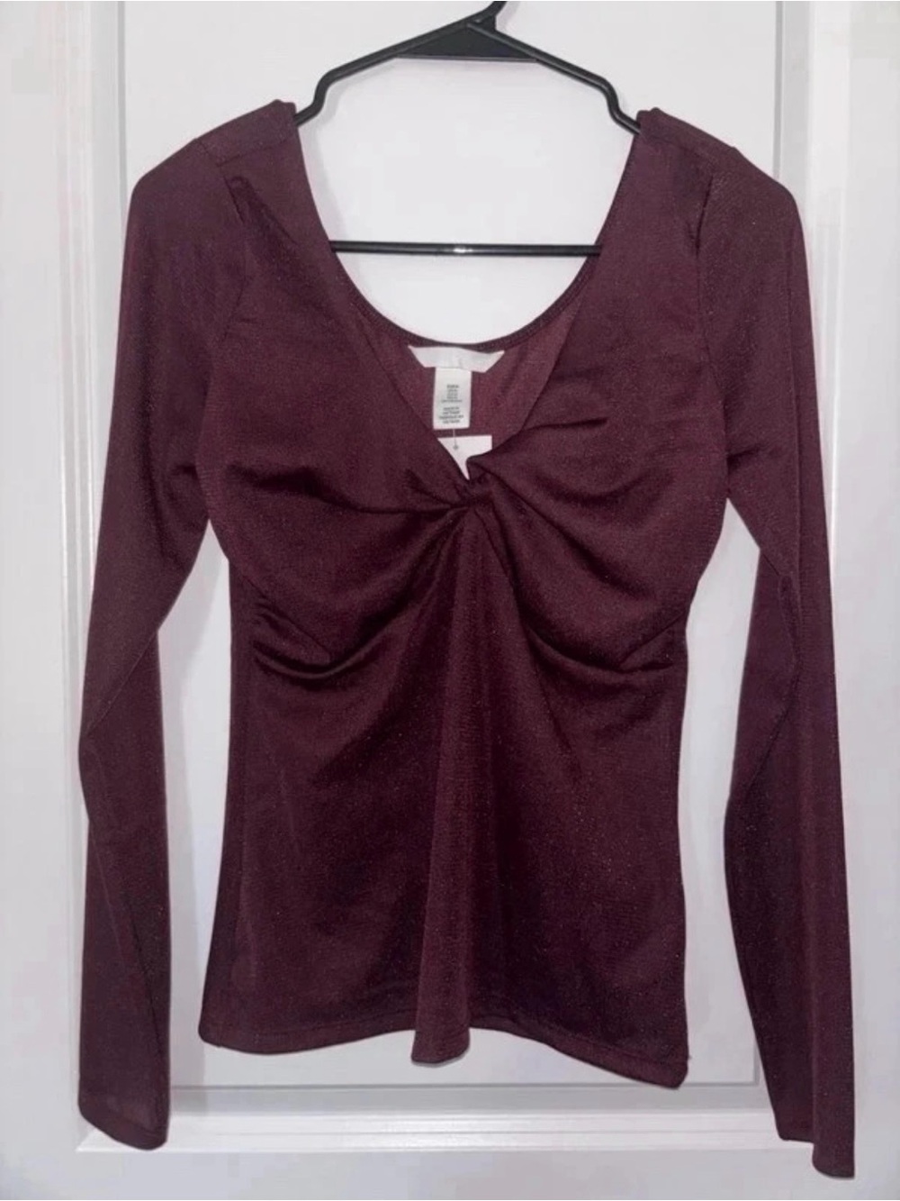 H&M Shimmer Twist Front Top | M
